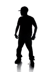 Silhouette of Hip Hop Dancer