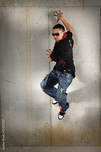 Hip Hop Jumping Against the Wall