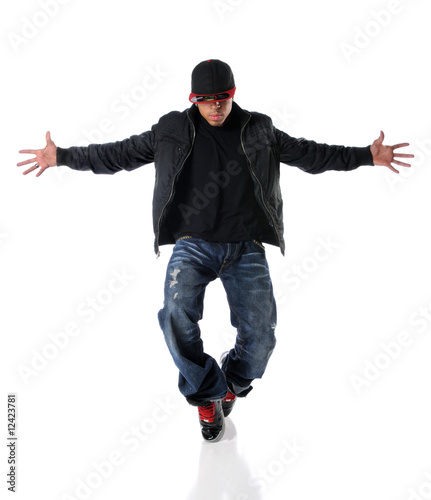 Young Man Dancing Hip Hop Style