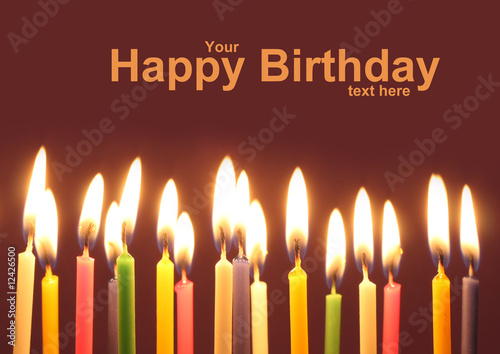 Canvas Print Happy birthday candles