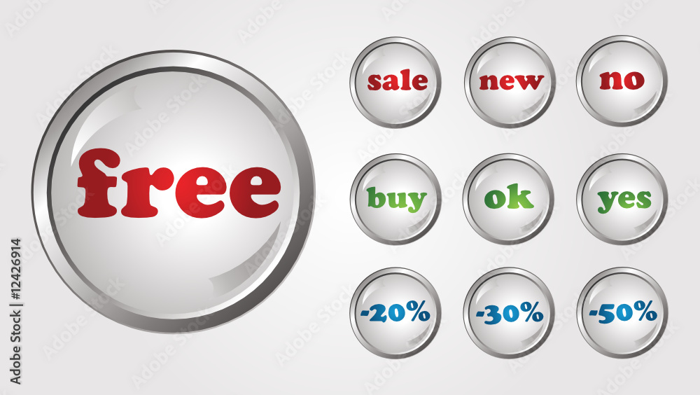vector glossy buttons vector glossy buttons
