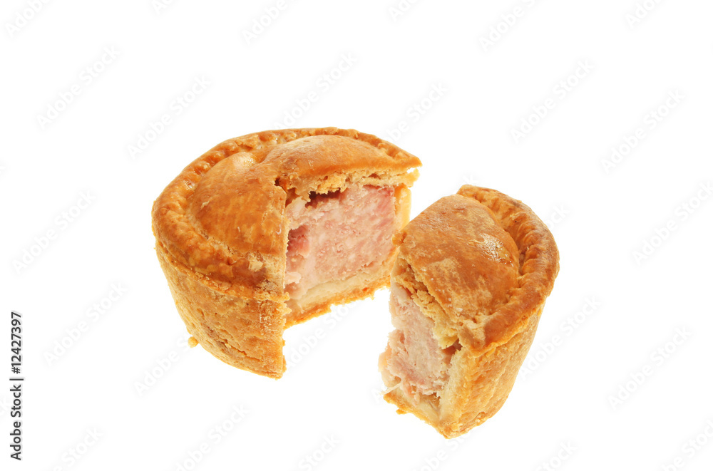 Cut pork pie