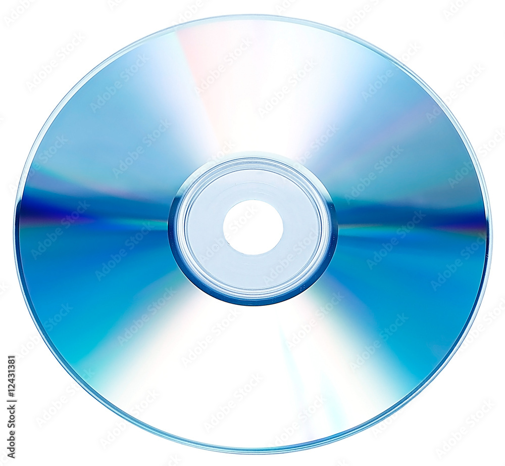 Cd or DVD rom isolated on white background Cd or DVD rom isolated on white background