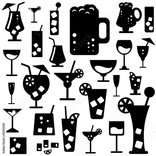 set of alcohol glass