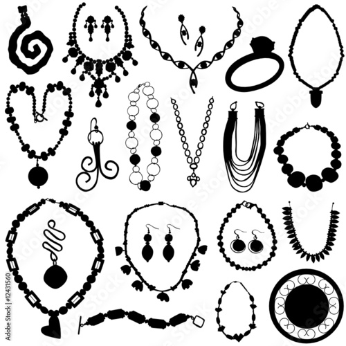 jewelry set vector