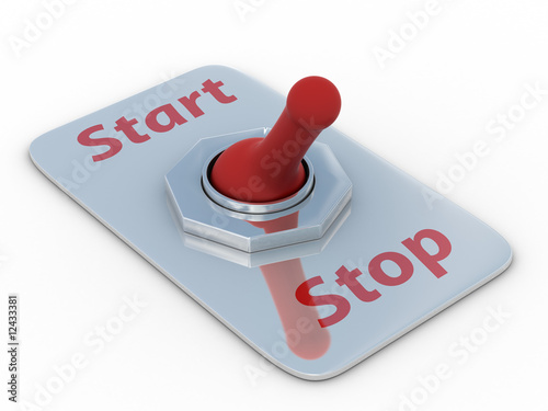 red switch on a white backg...