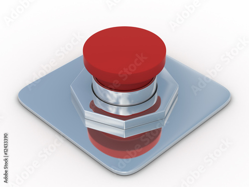 red button on a white backg...