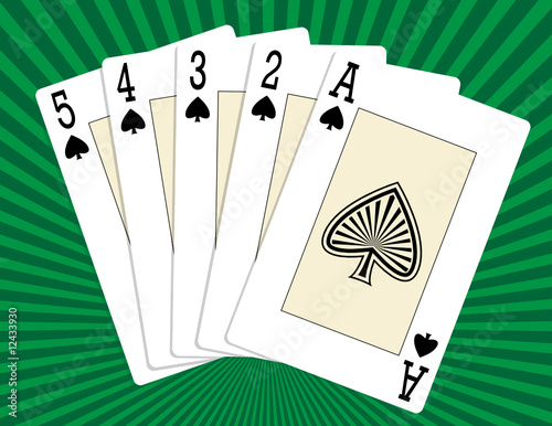 Playing cards - a combination strit-flesh