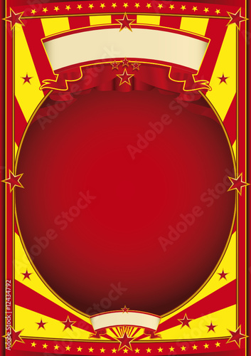 circus red and yellow poster