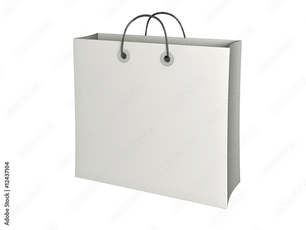 shopping packet isolated on white shopping packet isolated on white