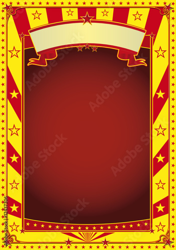 Circus yellow and red poster