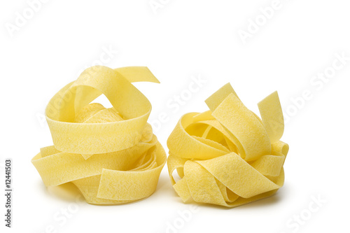 pappardelle pasta isolated