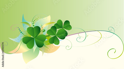 Patrick card with clover