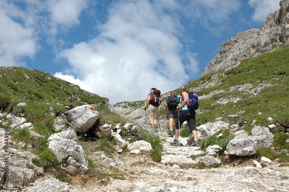Fototapeta premium bergwandern bergsteigen