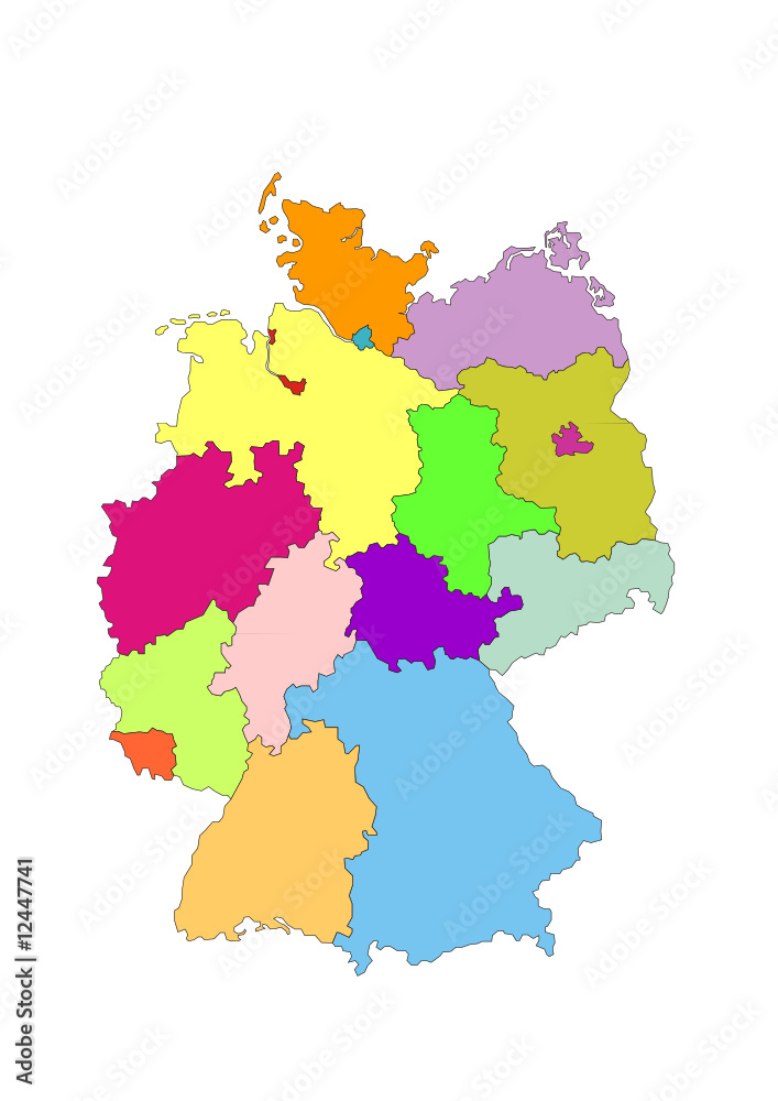 Deutschland Bundesrepublik BRD Karte
