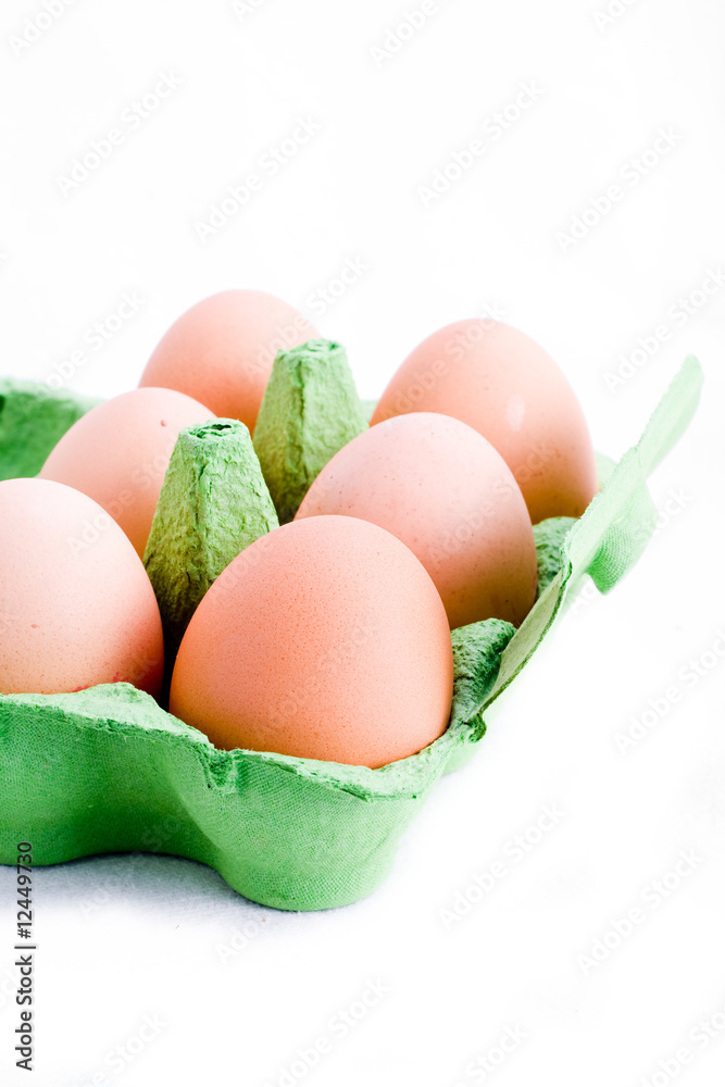 Eggs in a green carton Eggs in a green carton
