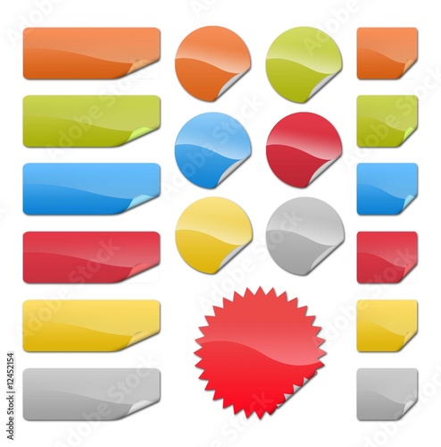 Etiquetas en varios colores