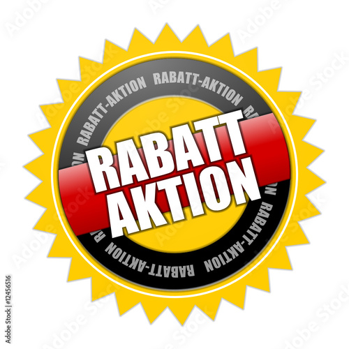 rabattaktion plakette gelb