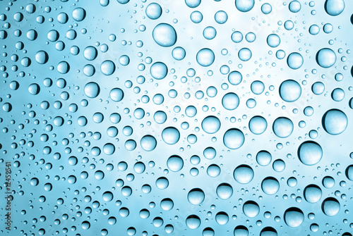 water drops on a glass