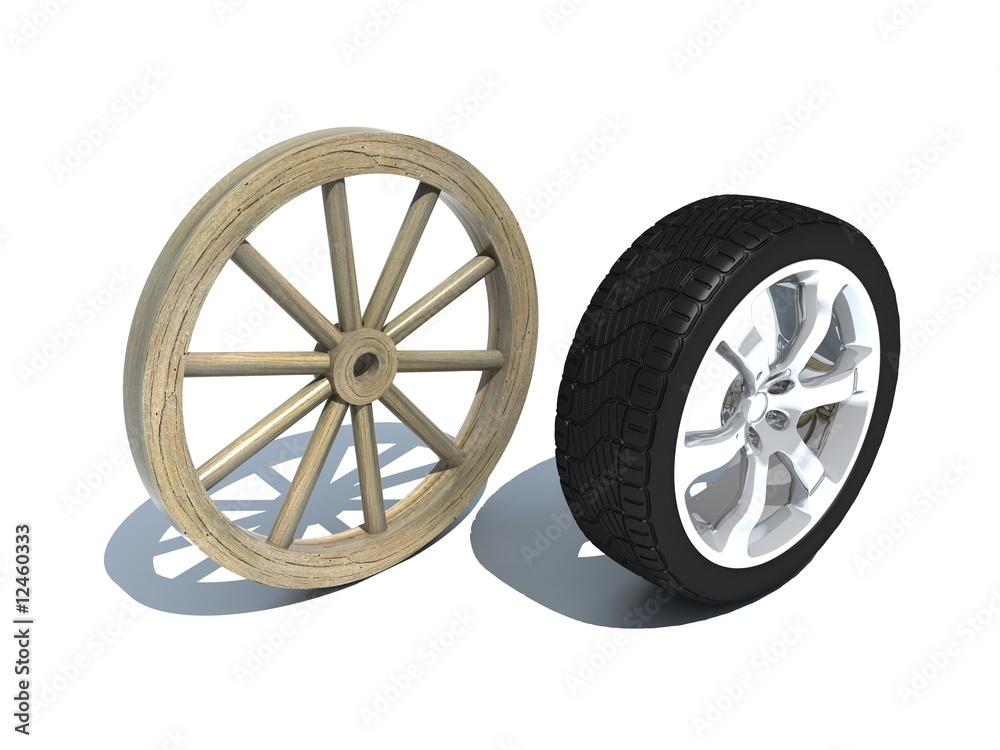 Abstract representation about wheel evolution Abstract representation about wheel evolution