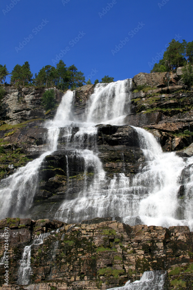 Tvindefossen -Waterfall In Norway