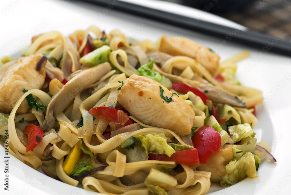 Reisnudeln mit Fisch Reisnudeln mit Fisch