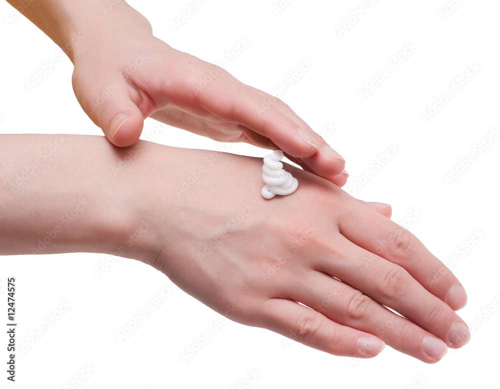Creaming hands Creaming hands