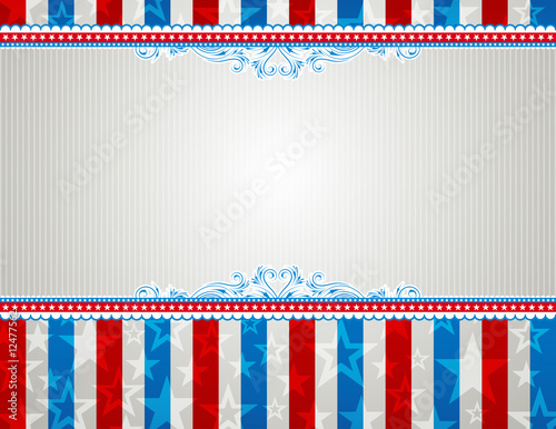 usa background with stars and  decorative frames