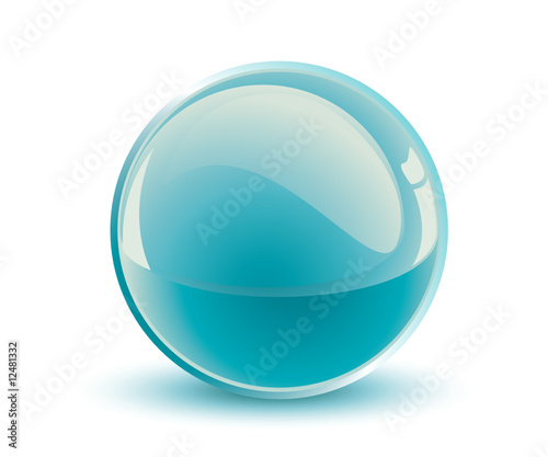 3d vector turquoise sphere