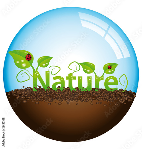 Nature sphere globe icon