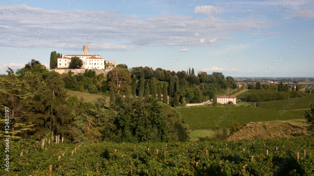 Castle over the Hill - time lapse in a bright day Castle over the Hill - time lapse in a bright day
