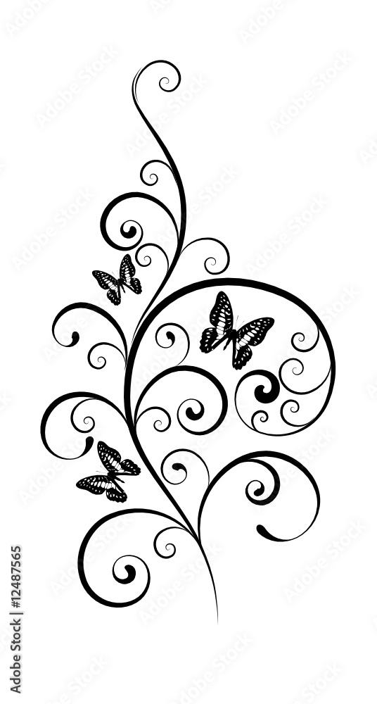 Abstract Flowers Isolated on white color Abstract Flowers Isolated on white color