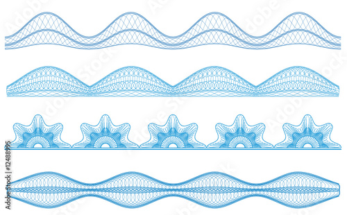 guilloche borders, vector pattern, certificate or diplomas