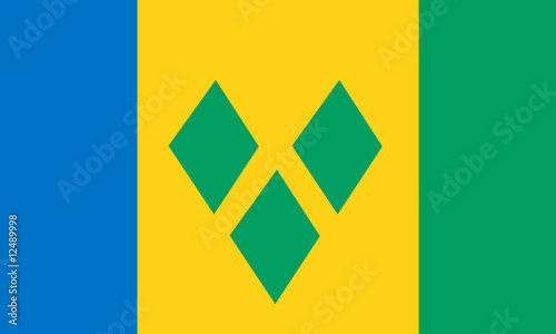 Obraz na płótnie st. vincent und die grenadinen fahne flag