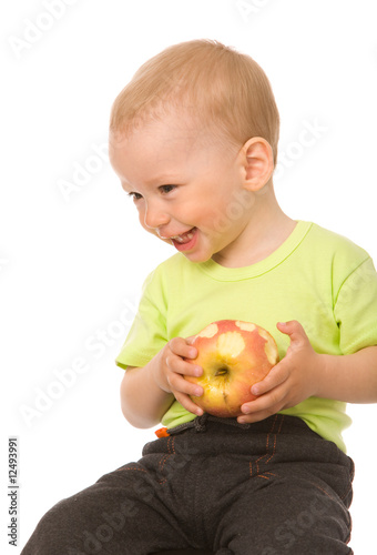 boy and apple