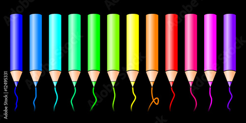 buntstifte (schwarzer hintergrund)