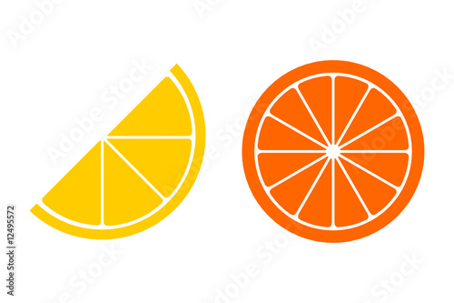 symbole zitrone&orange