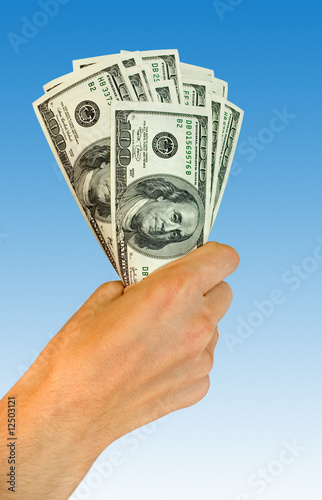 money with hand