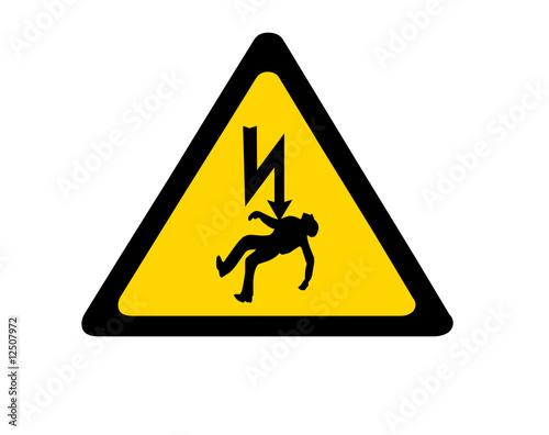 electrocution warning sign photo