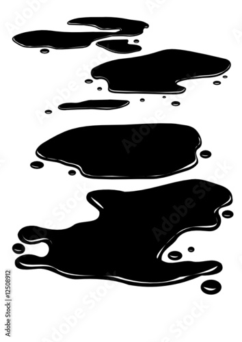 Canvas Print Ink Puddles