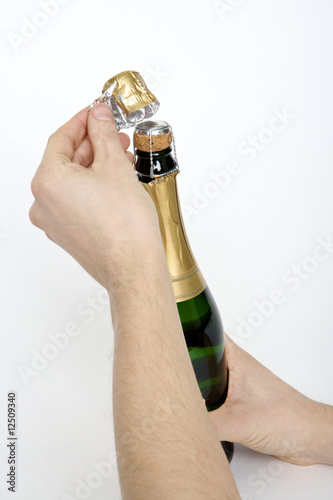 opening a bottle
