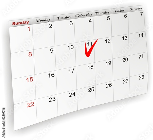 Calendar labeled