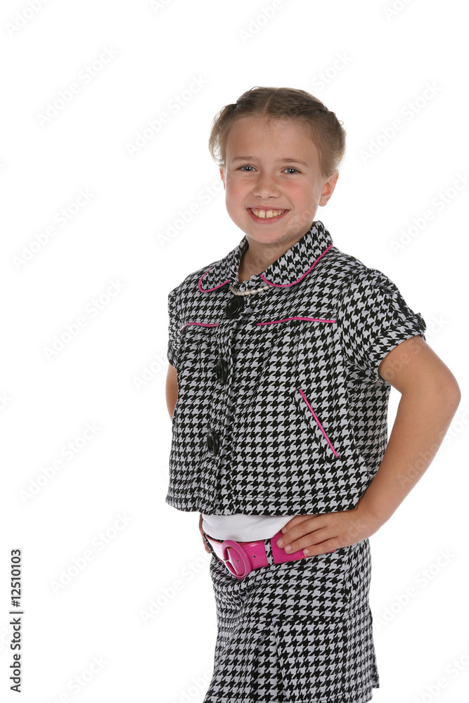 pretty girl in stylish outfit with hands on her hips pretty girl in stylish outfit with hands on her hips