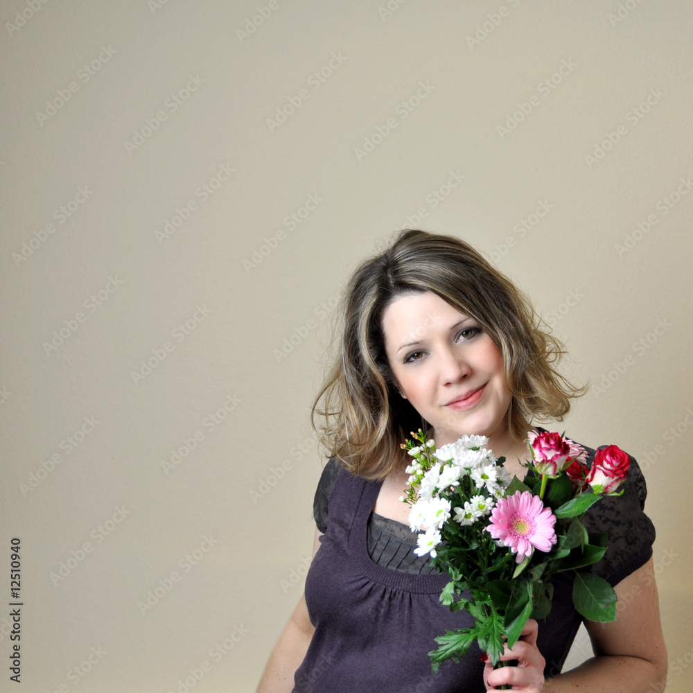 romantic flower girl portrait