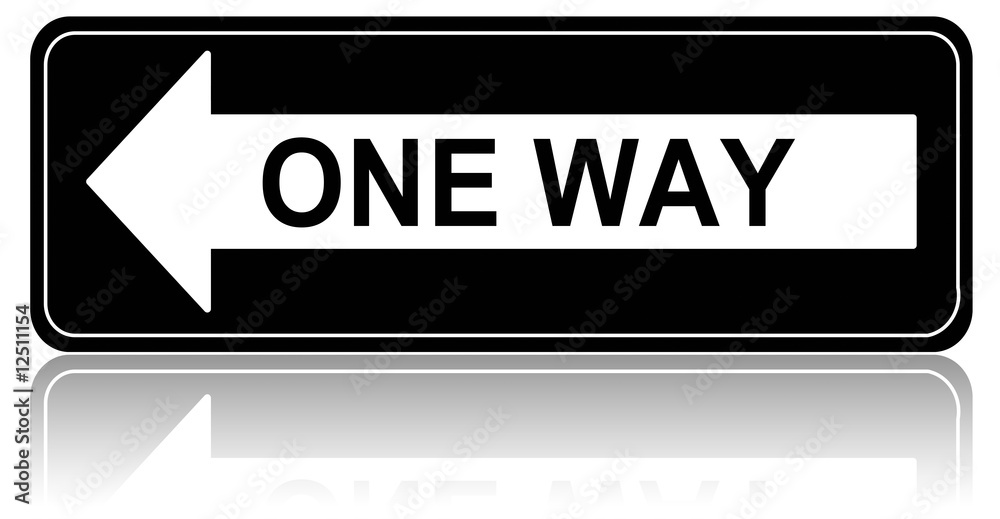 One Way Road Sign