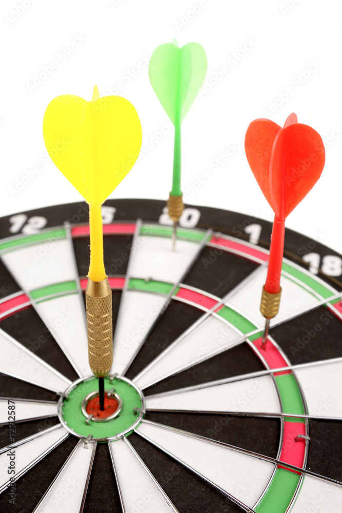 Darts in dartboard Darts in dartboard