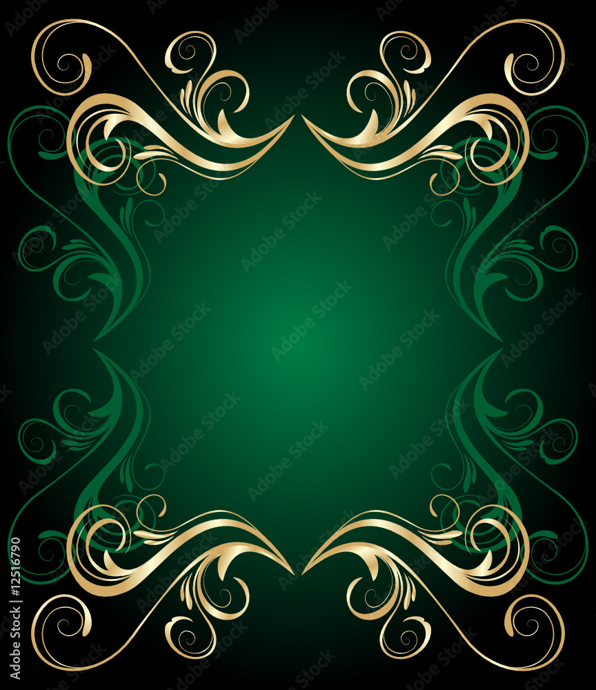 green floral banner green floral banner