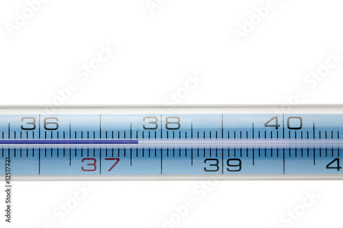 37.6 degree on Thermometer