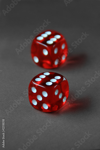 Canvas Print rote spielwürfel