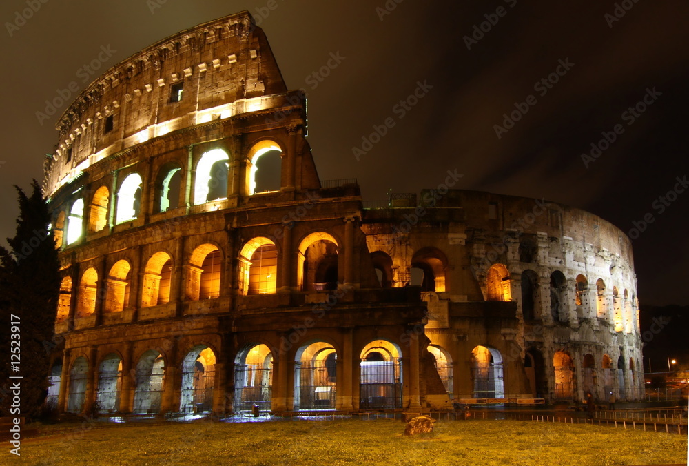 Colosseo at night, Rome, Italy